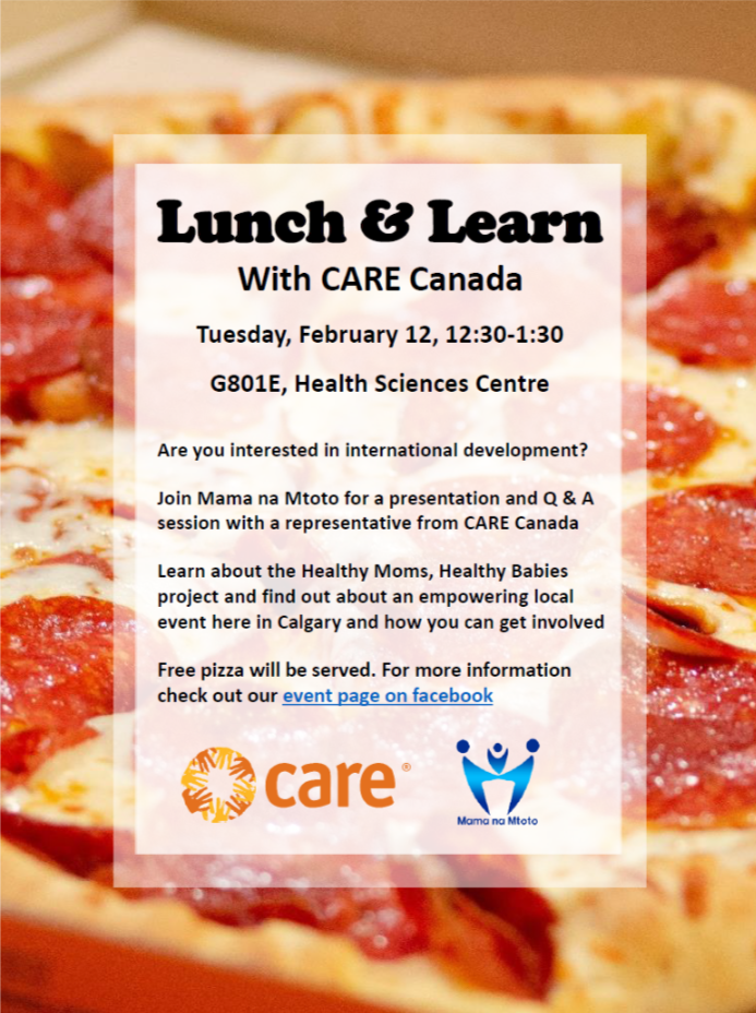 mnmtanzania's tweet photo. Join us on Feb 12 and learn how you can get involved in international development with a presentation by Ulrike Thomas, Regional Development Manager for @carecanada. Oh, and we have pizza! https://t.co/MlVeuTD6H8