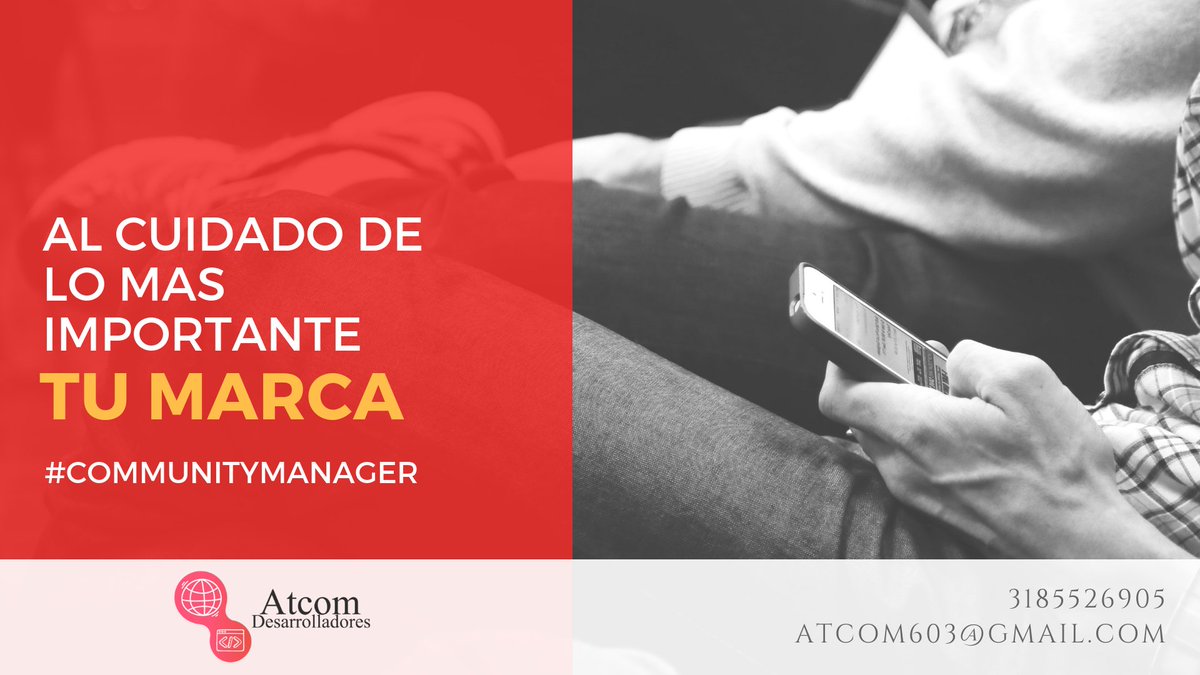 Atcom14's tweet photo. La mejor atención a tu #MarcaOnline la tienes con #Atcom Somos tu #CommunityManager https://t.co/3AzCvJMta0