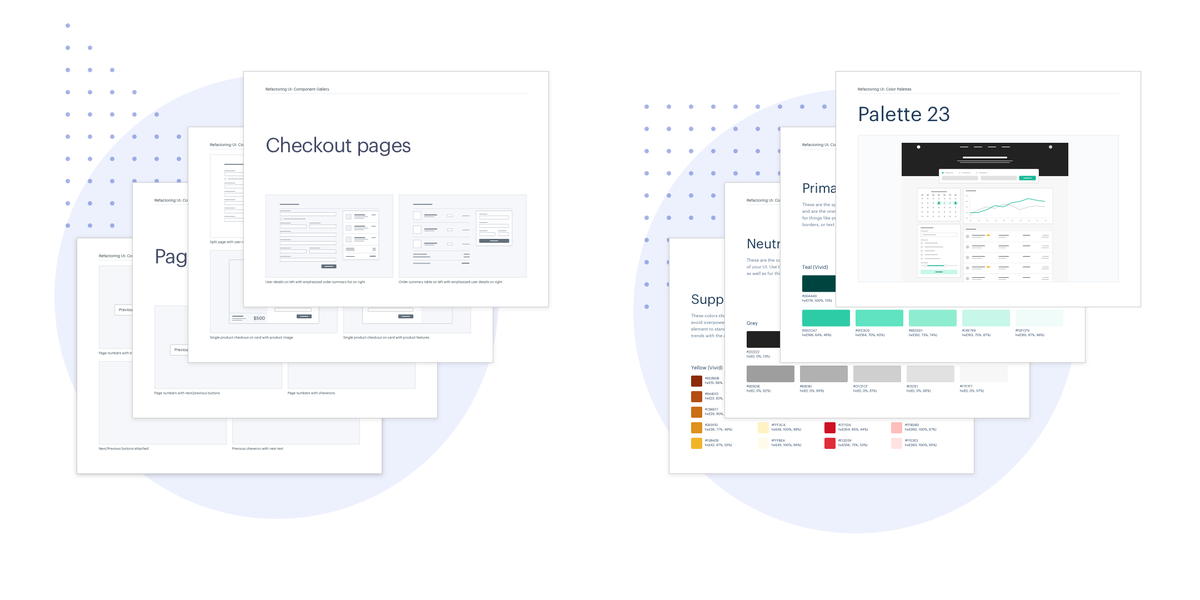 steveschoger's tweet image. 📬 Check your inbox!

We just published a free Refactoring UI update that includes new component gallery examples, and 10 new color palettes (including Sketch and JSON formats!)

You can still pick up Refactoring UI at the launch price (up to 40% off): refactoringui.com/book/