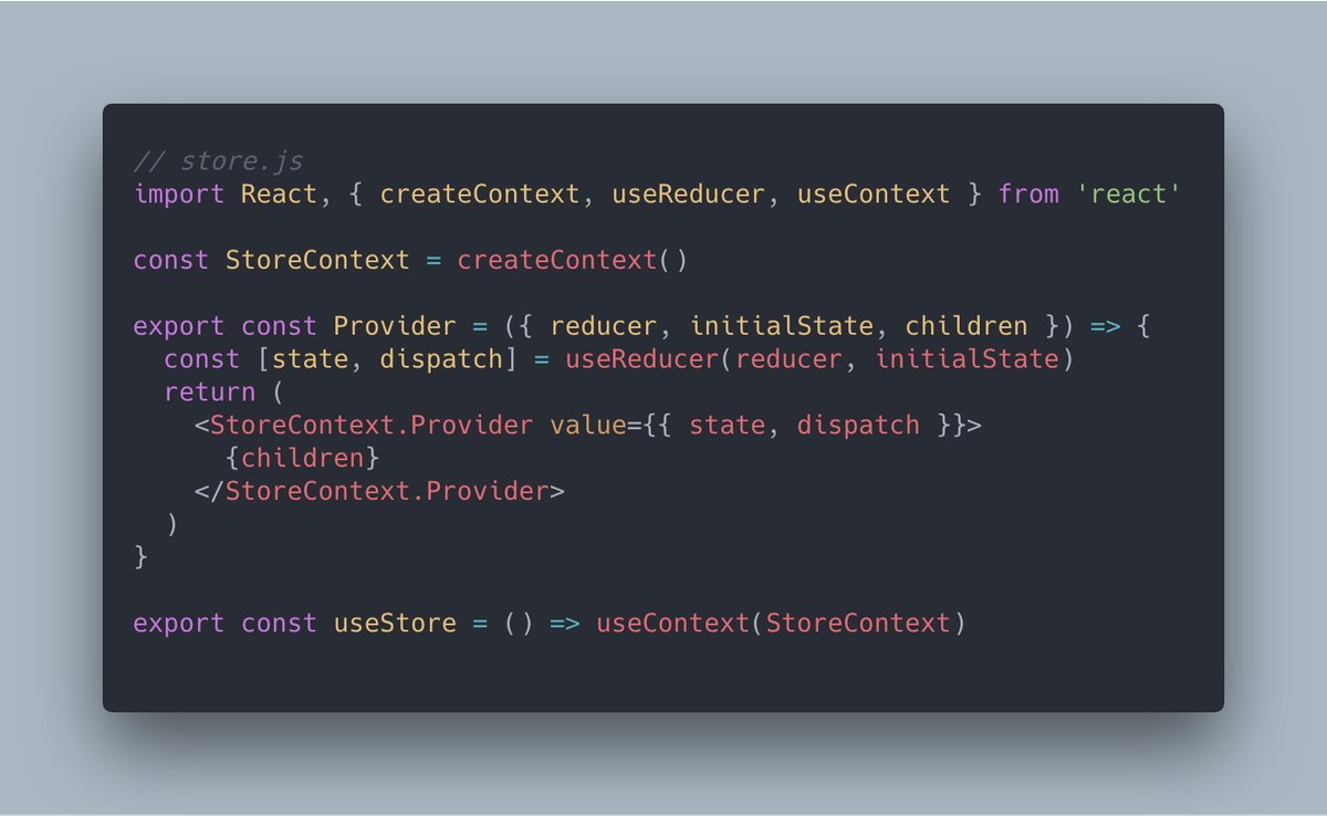 MasterReact's tweet image. Avec les hooks et les contextes, il n’a jamais été aussi facile de créer un Redux minimaliste et élégant en React 😀 codesandbox.io/s/8p3j5vp0