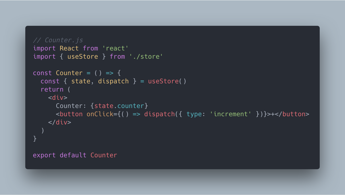 MasterReact's tweet image. Avec les hooks et les contextes, il n’a jamais été aussi facile de créer un Redux minimaliste et élégant en React 😀 codesandbox.io/s/8p3j5vp0