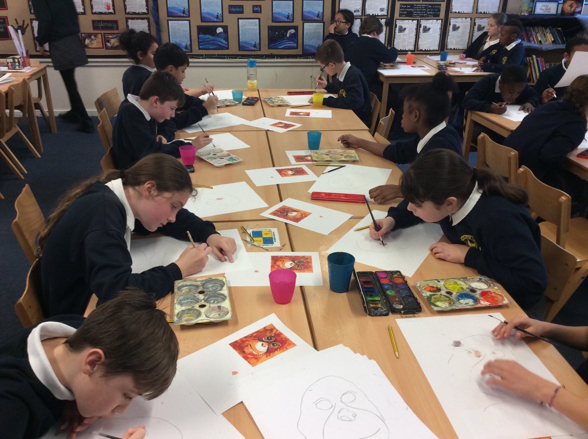 RockliffeManor's tweet photo. Year 6 had an arty afternoon and created some amazing abstract paintings of orangutans connected to their topic of sustainable development @IcelandFoods @chesterzoo #Sustainability #borneodeforestation #orangutan https://t.co/IYPbd9hZuM