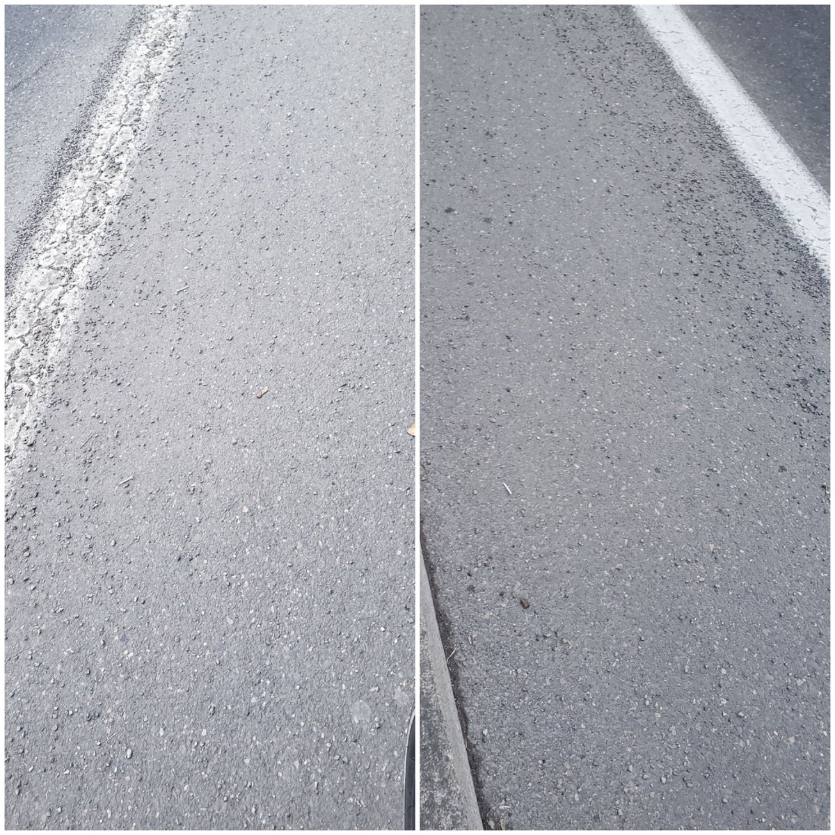 Hard to see in the gravel that has built up in the bike lane, but there were four patches of nails between the Moda Center and Kaiser this AM. Reported to @PDXReporter. <a href="/BikePortland/">BikePortland</a> <a href="/ChloeEudalyPDX/">Commissioner Eudaly</a> <a href="/PBOTinfo/">Portland Bureau of Transportation</a> <a href="/PortlandPolice/">Portland Police</a>