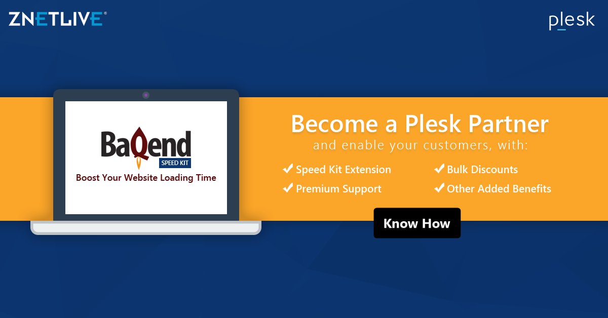 znetlive's tweet image. Help your customers boost their website loading time with Plesk’s #SpeedKit.
Become a @Plesk partner and avail more benefits & discounts.
Know more- znetlive.com/plesk/
@Baqendcom #pleskpartner #hostingcontrolpanel #controlpanel #PleskOnyx #pleskpanel #caching #websitespeed