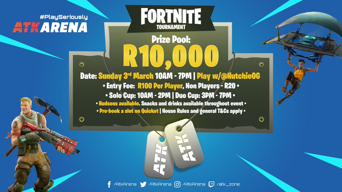 1st fortnite tournament prize pool r10 000 solo duo divisions we playseriously do you don t worry hutchie can t win pic twitter com 9s0mwat6hk - fortnite divisions in order