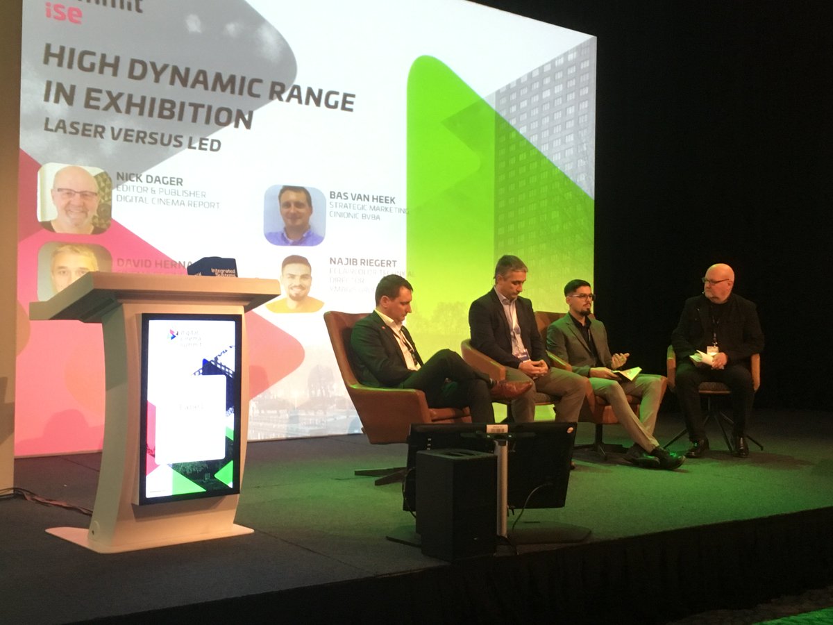 eclaircolorFR's tweet photo. Merci à tous les participants du #DigitalCinemaSummit, organisé dans le cadre de l’ISE le 6 février dernier à Amsterdam ! Félicitations à Najib Riegert, Responsable Technique #EclairColor, pour sa participation au panel « High Dynamic Range in Exhibition, Laser versus LED » https://t.co/j9WXJ1lT6U