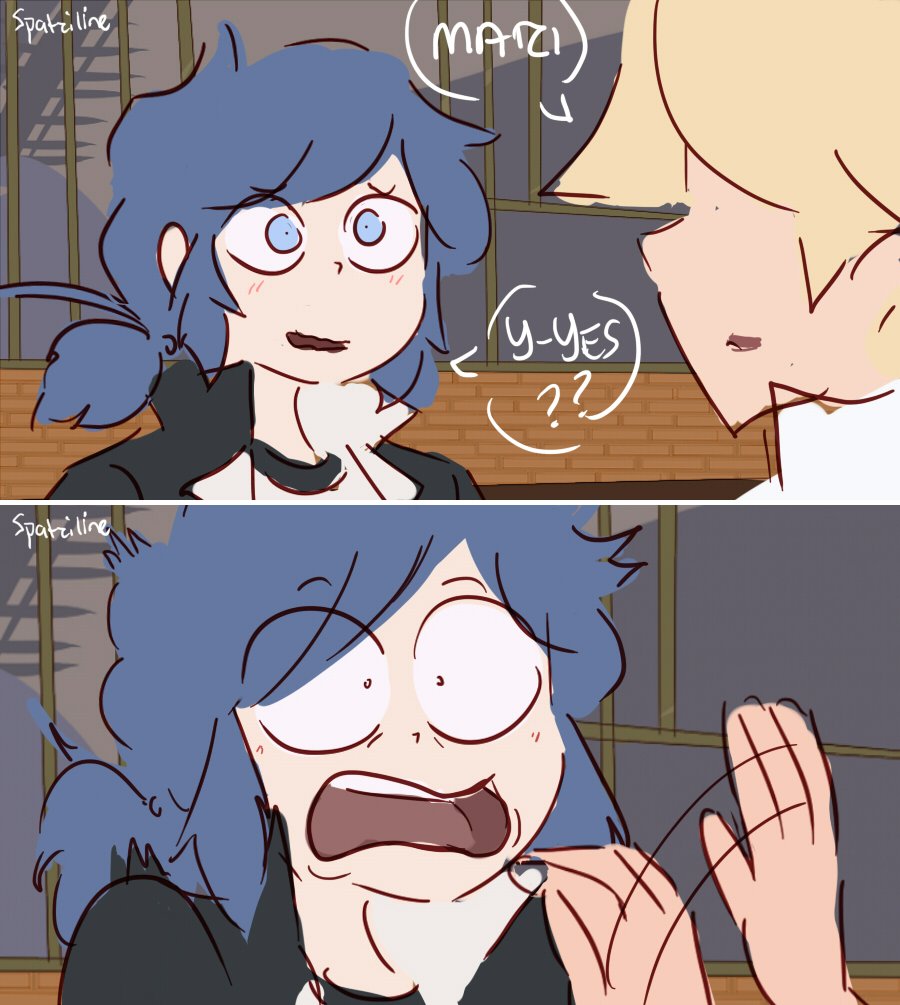 Flirting (into the spider verse reference lol) #MiraculousLadybug 