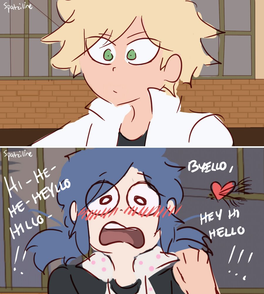Flirting (into the spider verse reference lol) #MiraculousLadybug 