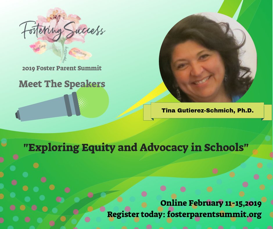 Children and youth in foster care need strong advocates to succeed in school. Join us next week for the Fostering Success summit fosterparentsummit.org #fostercare #advocacy #equity #education #adoption
