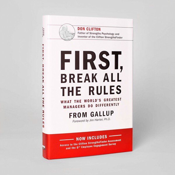 EverydayStreng2's tweet photo. “Don’t overpromote people. Pay them well for what they do and make the job rewarding, in every way, for them to keep doing what they do well.” #firstbreakalltherules #playtoyourstrengths https://t.co/GbsLN96HRw