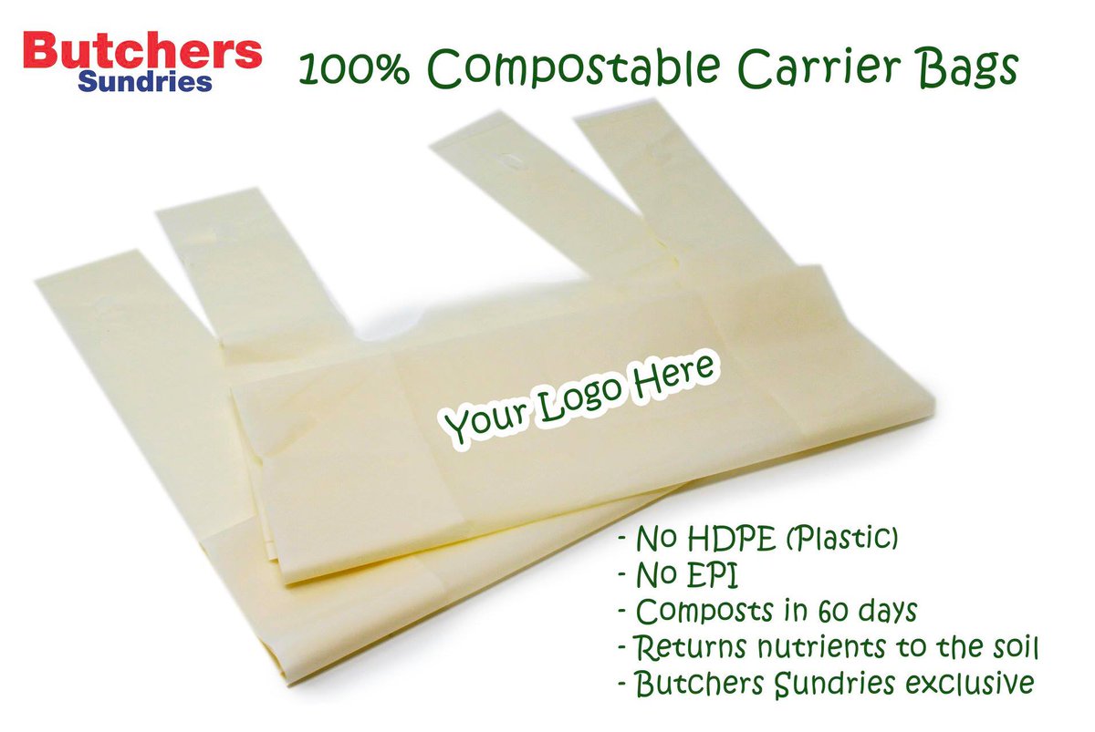 ButchersSundrie's tweet photo. Coming soon, 100% fully compostable waste liners and carrier bags. Our range of new eco-friendly waste liners and bags are a perfect alternative to plastic in today's age of driving plastic use down and being more aware of our planet. Check them out here: https://t.co/XyNBAJCU73 https://t.co/2j0Ab0MsuI