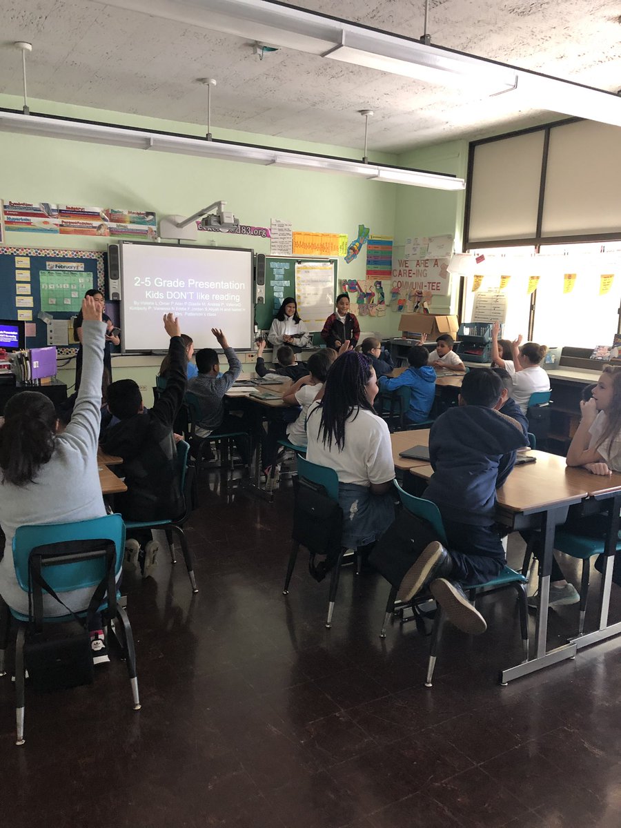 MrsEckert5's tweet photo. Thanks to students for @Mrs_Patterson5 for the awesome presentation on reading! We can learn a lot from each other. #RoyBulls https://t.co/yLgL3n4xZE
