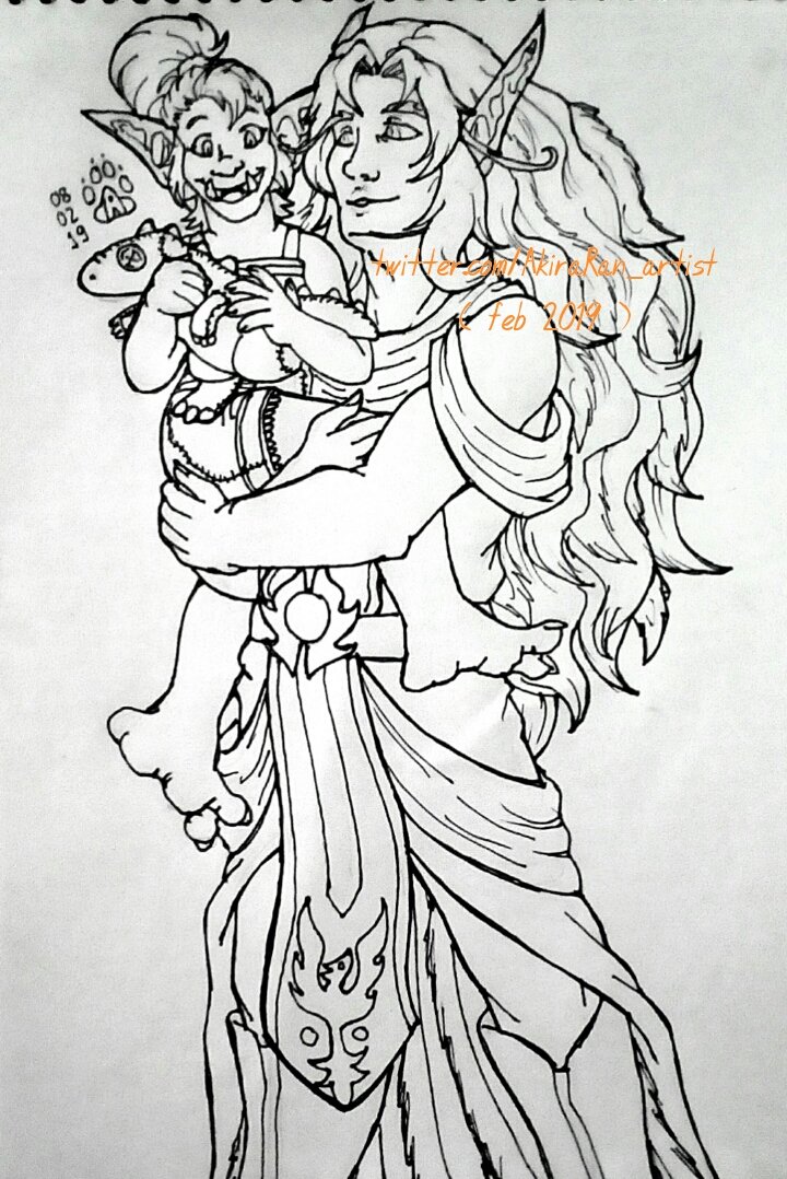 AkiraRan_artist's tweet photo. #Wip/#sketch
Mirian (#belf #sindorei #arakkoa - she/they) probably adopted the #troll girl from my inktober pieces.
I've got suggested the name Tal'mara for her, what y'all think of the name?
#myoc #myart #Warcraft https://t.co/e94pBlJubU