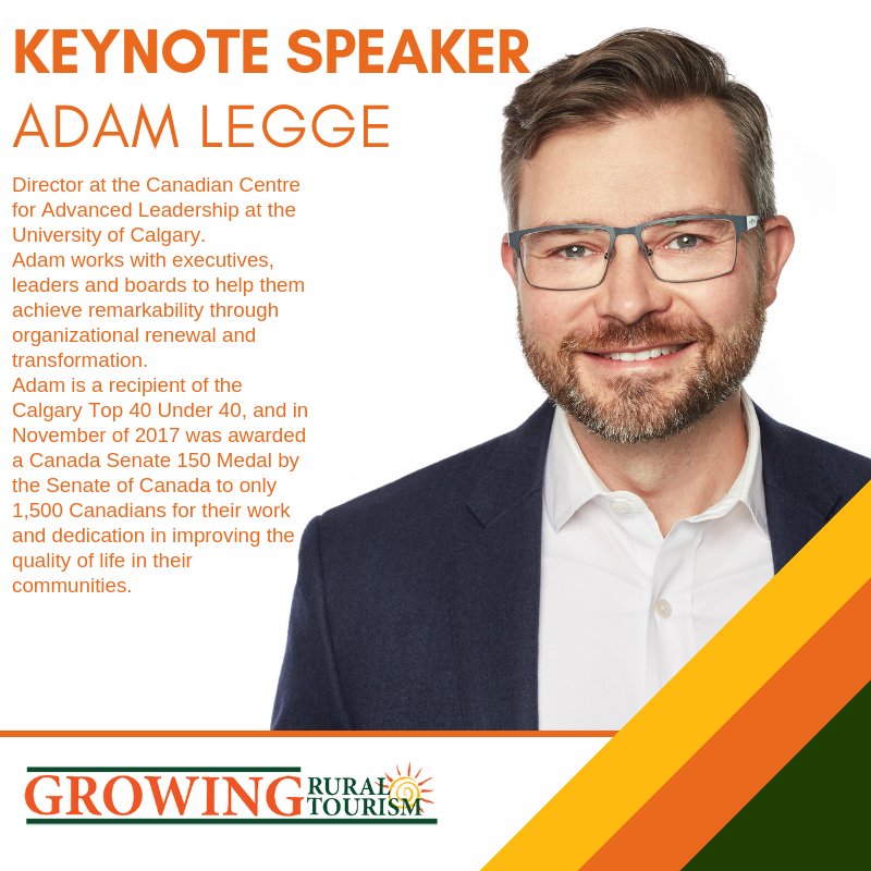 GRTConference's tweet image. Meet Adam Legge! #GRT2019 #Tourism #Alberta #Camrose #CRE #investinyourself growingruraltourism.ca