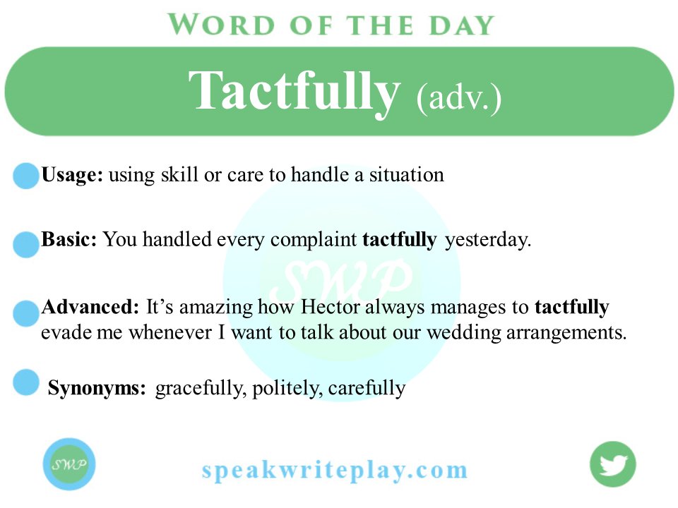 SpeakWritePlay's tweet photo. Frieda: How do we address these concerns #tactfully?
Lena: Beats me.
#English #learnEnglish #vocabulary #TOEFL #IELTS #GRE #ingles #영어 #ingilizce #SWPinEnglish #Anh #английский #Englishteacher #writing #speakEnglish #teachEnglish #อังกฤษ #अंग्रेजी #Englishspeaker #Englishtutor https://t.co/vygygh9XC4