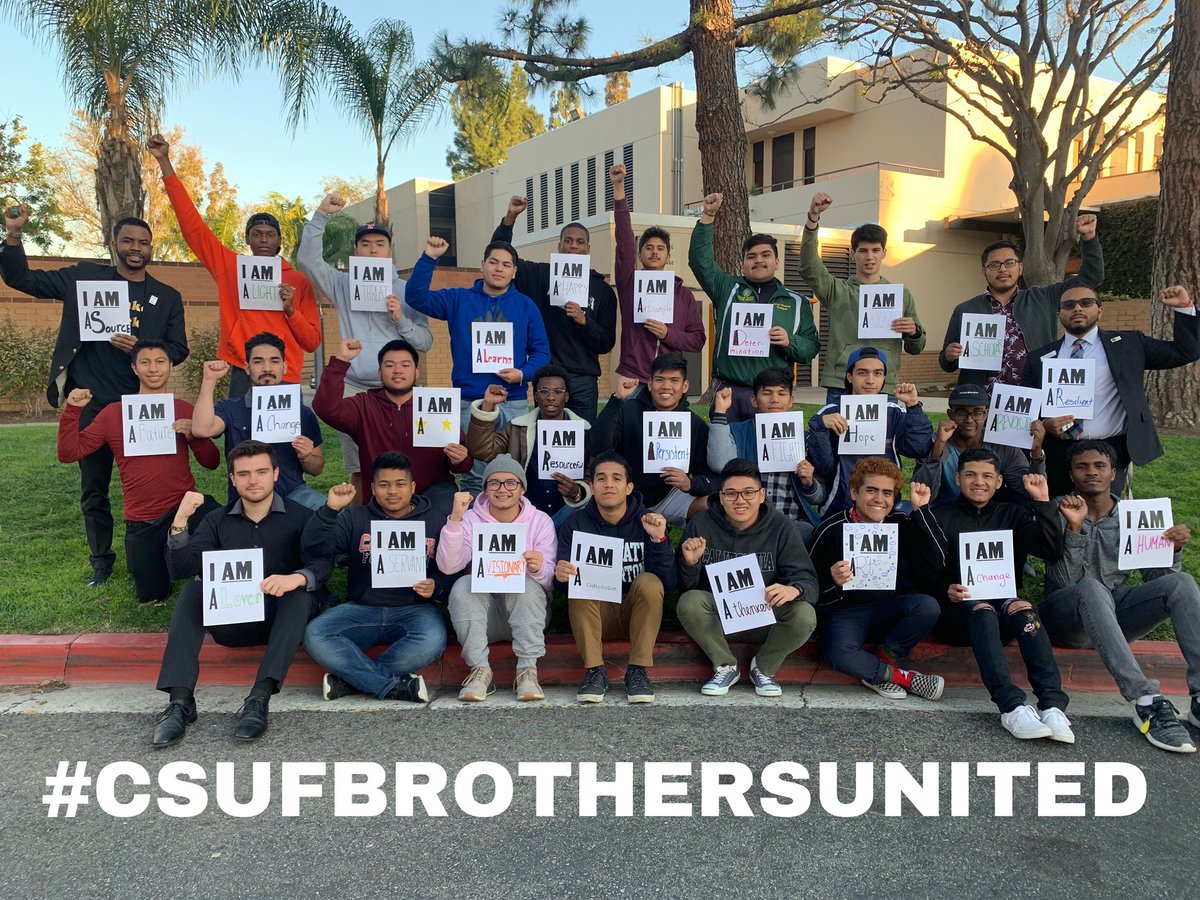 Last nights “Moment of Brotherhood” was one to remember. Stay strong brothers and continue to strive! #csufbrothersunited #brothersunited
