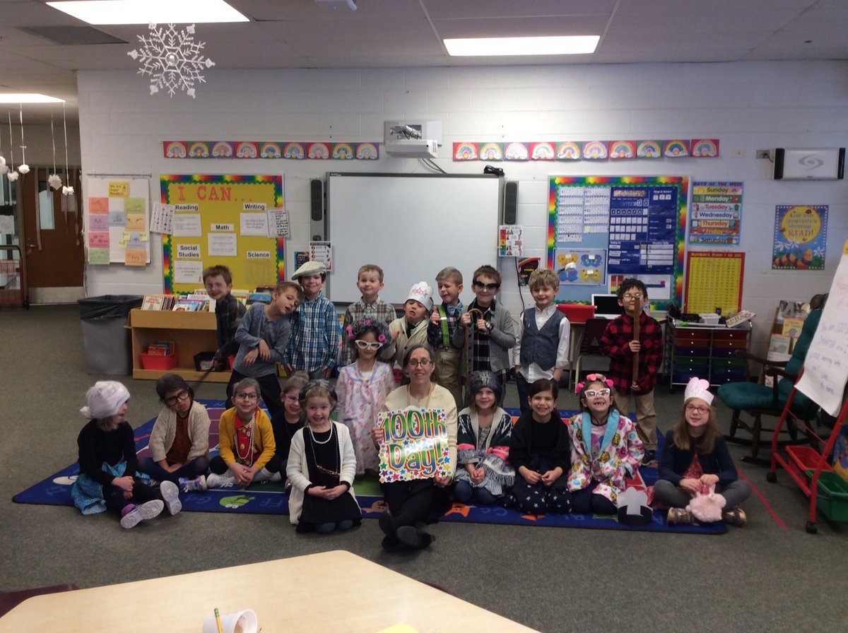 VharmsD's tweet photo. 100 year olds on the 100th day of Kindergarten! #nbscoltpride https://t.co/BMVHn822gy