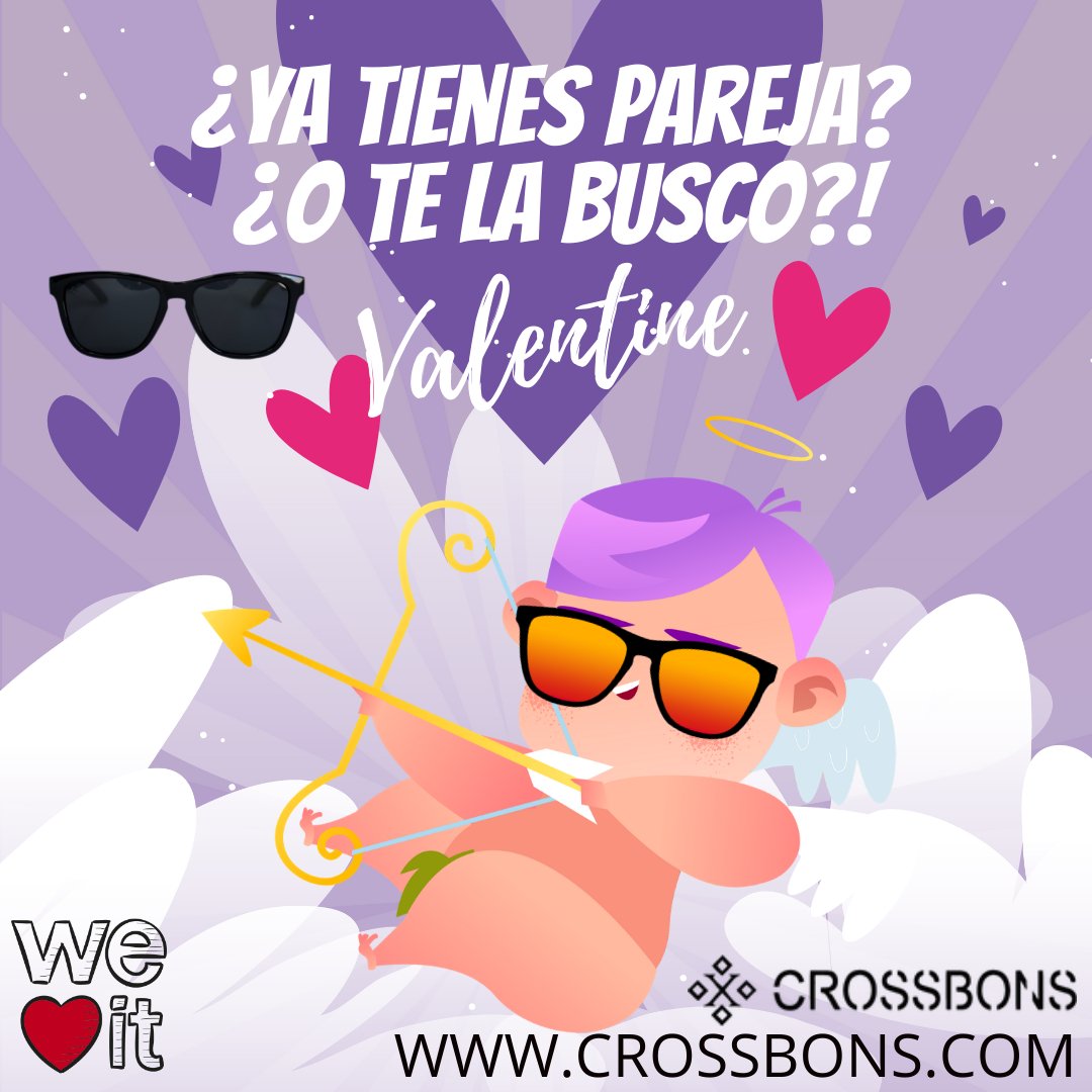 thecrossbons's tweet photo. Hay amores tan bellos que justifican todas las locuras que hacen cometer. Tienes Locuras?? #Crossbons #Amor #SanValentín #Descuentos #Gafasdesol #Polarizadas https://t.co/PMC1acGu0b