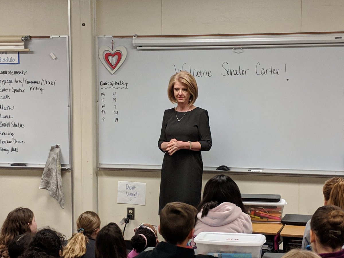 NRWranglers's tweet photo. We're excited to welcome Senator Carter to North Ranch! Our students gained a better understanding of the legislative process. Thank you! @HeatherCarterAZ https://t.co/tokg1QjoFq