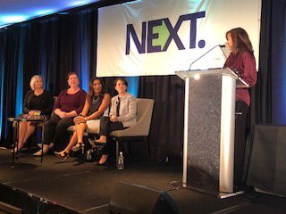DonnaCorleySF's tweet photo. Don’t just wait. Own your career. This is advice I’ve lived by, and I was so pleased to share it with the attendees at @NEXTMtgEvents and have such a meaningful conversation with my colleagues. #LeadingTheWay https://t.co/67Ox9XBy5f