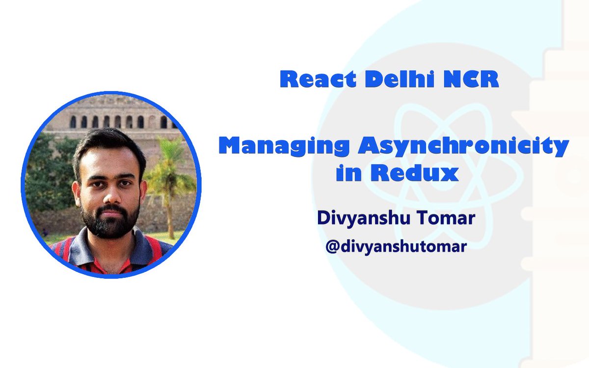 reactdelhincr's tweet image. Speaker alert 📢 @divyanshutomar will be talking about managing Asynchronicity in Redux at our next meetup! Register here - meetup.com/React-Delhi-NC… #reactdelhincr #reactjs #reactjs_meetup