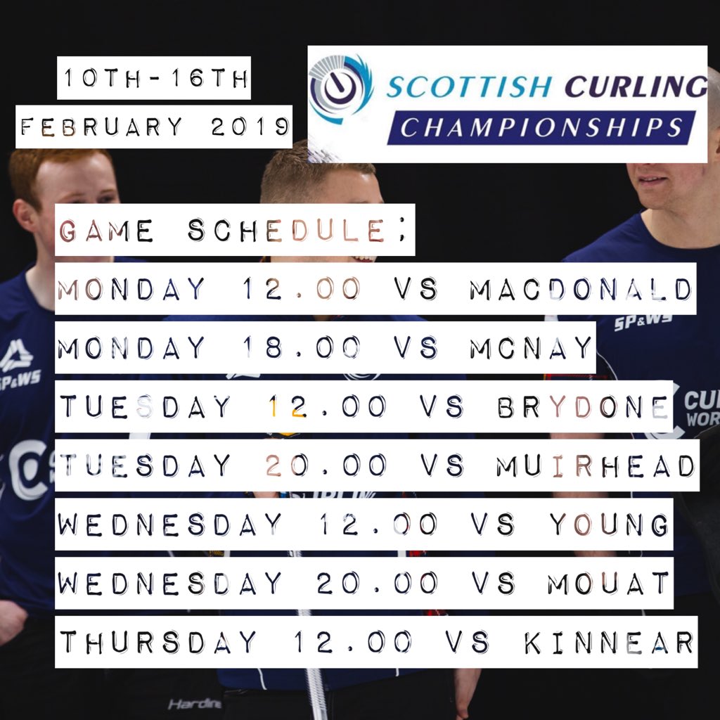TeamPaterson1's tweet photo. Scottish Championships are up next, starting on Sunday 10th February. Excited to get going after a good week of training. We wanted thank our sponsors #IanKennyFraming #TeamDynasty #PowerPressCoffee #HardlineNation #BritishCurling #UKsport for the continued support! https://t.co/hHCtAQkOrB