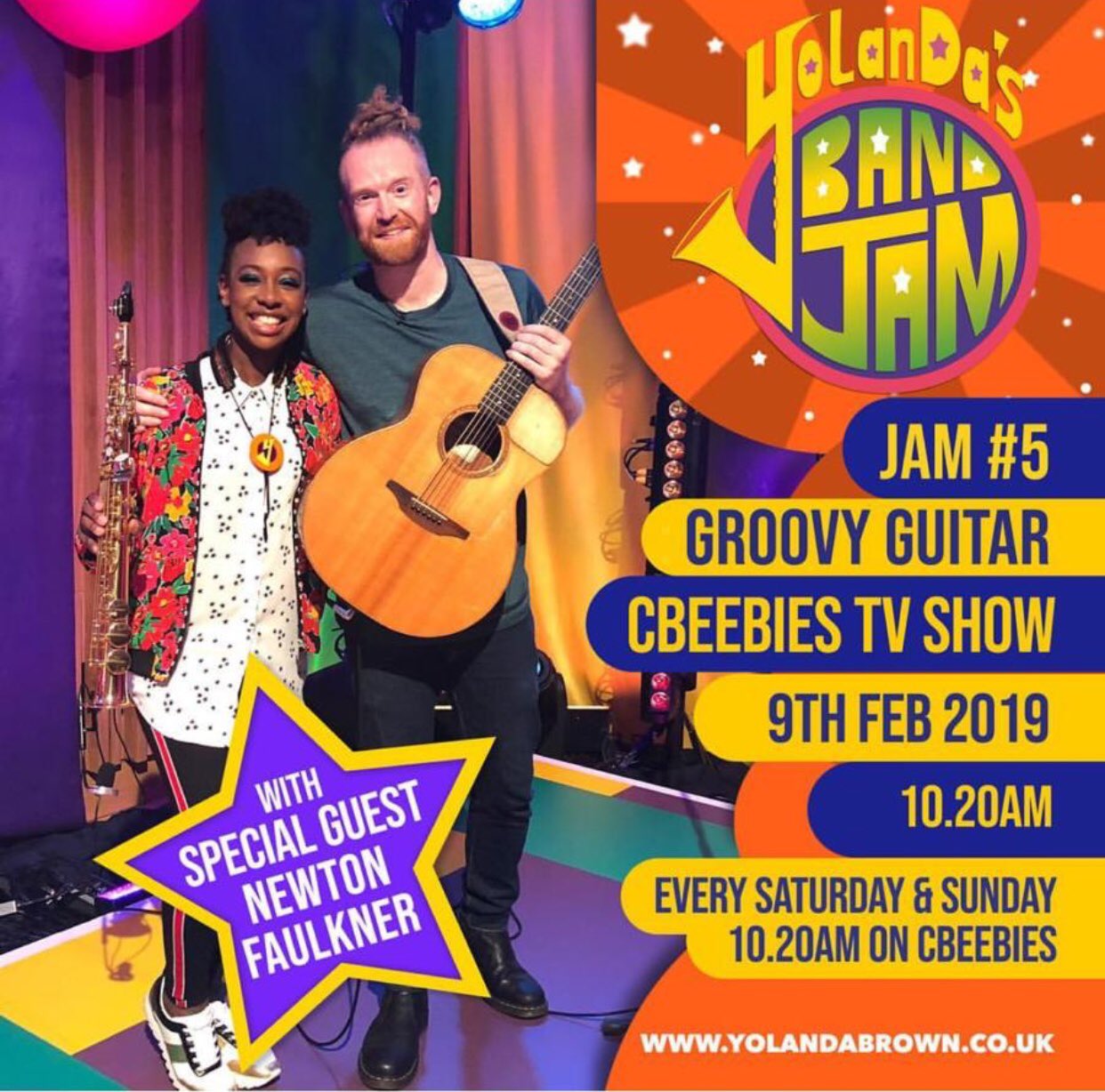 Newton Faulkner Get Your Little People Ready I M Very Proud To Be The Special Guest This Week On Yolandabrownuk S Brand New Cbeebieshq Tv Show Yolanda S Band Jam Tune In