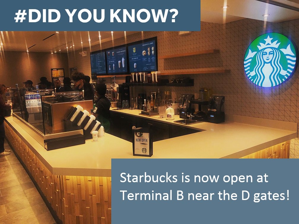 terminalBLGA's tweet photo. #DidYouKnow @HMSHost @Starbucks #PaxEx https://t.co/e6YfRGHnKt