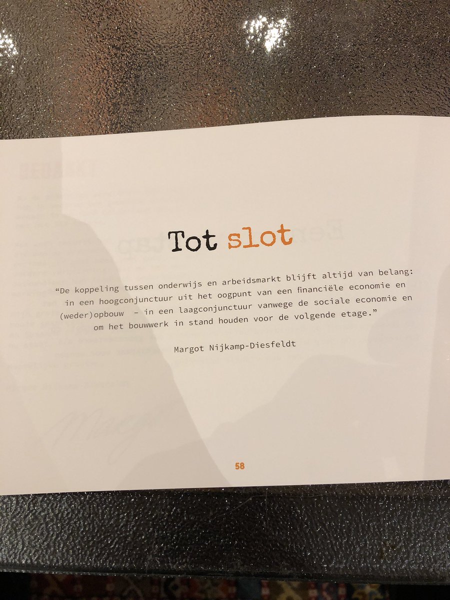 Vandaag maakte ik live kennis met <a href="/Nijkamp_Margot/">Margot Nijkamp</a> . Wat een inspiratiebron, kennis en ervaring. Over het belang van duurzame relaties tussen onderwijs en arbeidsmarkt.