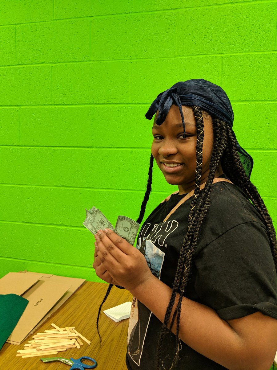 cougarslibrary's tweet photo. Totally enjoying @CatonsvilleMS students in #CMSmakes studio to create symbols representing elements from Medieval feudal system. Ss must stay within a maker budget to acquire materials. @BCPS_SocialSci #bcpslms instructional partnerships https://t.co/pNmhIFyfIC