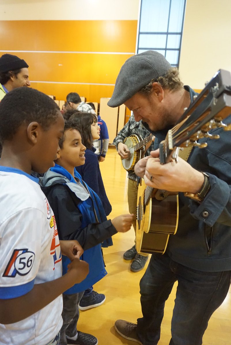 Getting a little one-on-one time in with <a href="/SteepCanyon/">Steep Canyon Rangers</a> at the Tenderloin Community School!