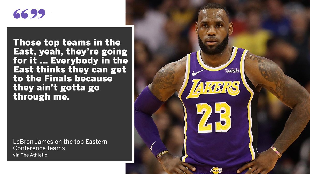 espn's tweet image. It's a different East without LeBron.