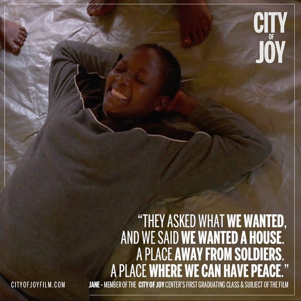 “They asked what we wanted, and we said we wanted a house. A place away from soldiers. A place where we can have peace.” - Jane (member of City of Joy)
Tickets onsale now! turningpaintopower.eventbrite.com

#VDay #UntilTheViolenceStops #1BillionRising #VDay #TurningPainIntoPower