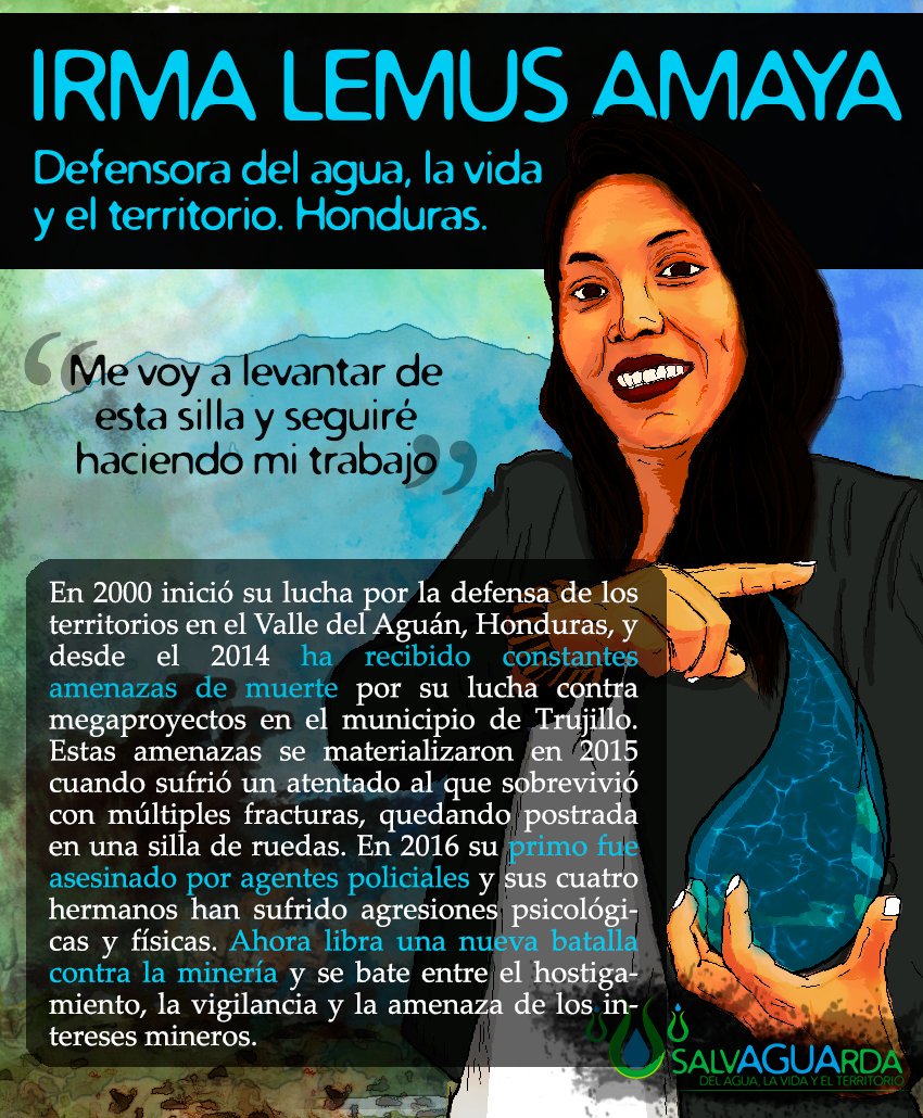 LaRedVida1's tweet photo. Defensoras que inspiran. Irma Lemus Amaya de Honduras. "Me voy a levantar de esta silla (de ruedas) y seguiré haciendo mi trabajo". #SalAGUArda https://t.co/oV8yzF6KW5