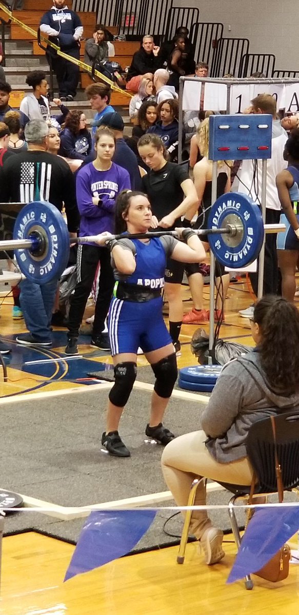 BlueDarters's tweet photo. Elena Korkes and Harmony Cullen represent Apopka proudly at the state weightlifting meet. Elena finished in sixth place and Harmony also finished in the top 10. Congratulations ladies. https://t.co/BzleIB8P1Y
