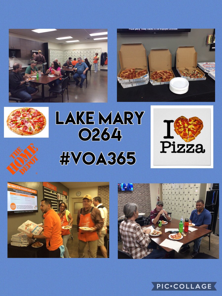 pizza day at <a href="/LakeMaryHD/">Home Depot Lake Mary</a> thanks to the employee committee and voa committee for taking care of ours associates. #VOA365