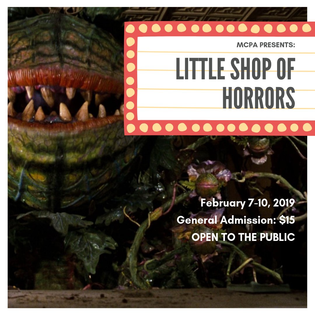 ECBarn's tweet image. Come by the Barn at 7pm tonight for the second showing of MCPA's "Little Shop of Horrors"!