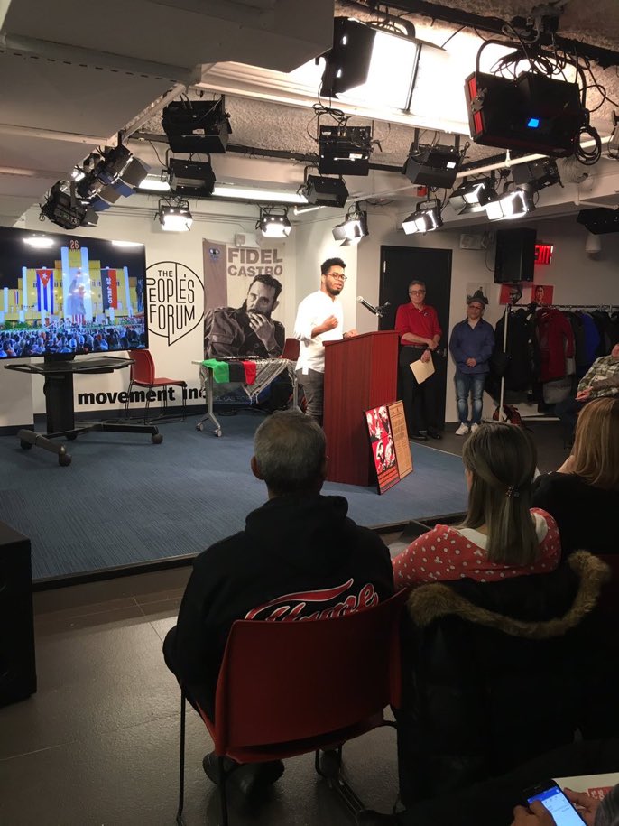 Solidarity with #Cuba in #NYC gathered for #CubaRevolution