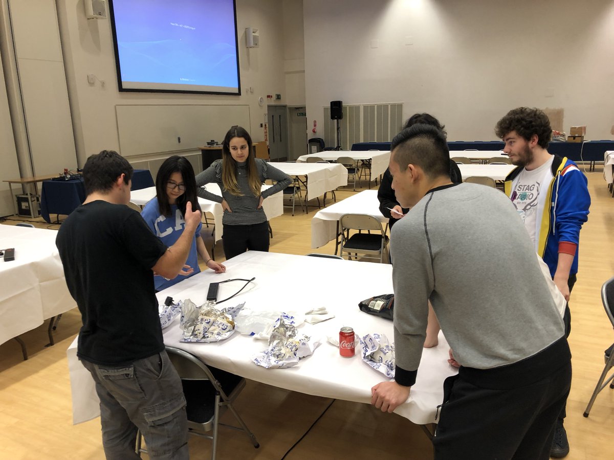 hacksurrey's tweet photo. We are ready for #HackSurreyMk2! 🎉 Our amazing team has set up everything for the weekend, we can’t wait to see it filled with hackers 😁 https://t.co/KEJbi7p3yC