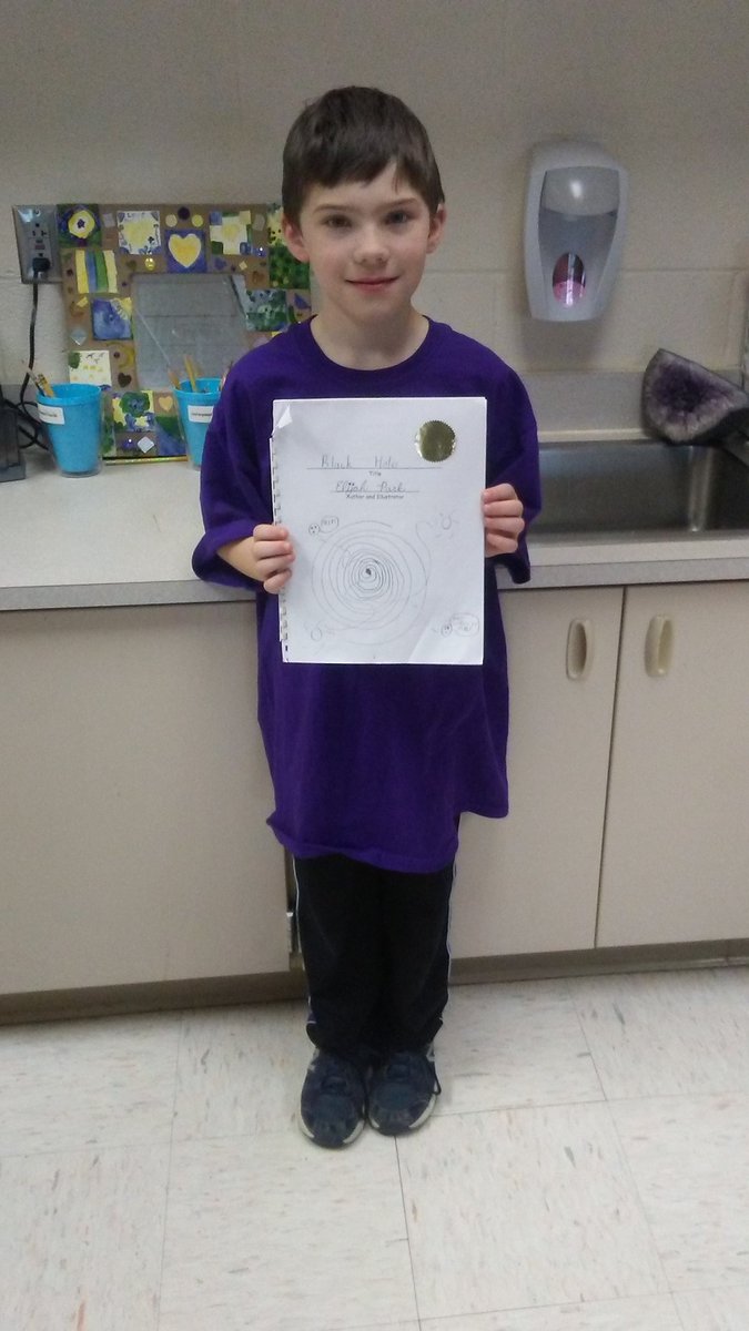 Congratulations Elijah! Elijah's nonfiction book called Black Holes was selected as our class favorite! He is our nonfiction medal winner!