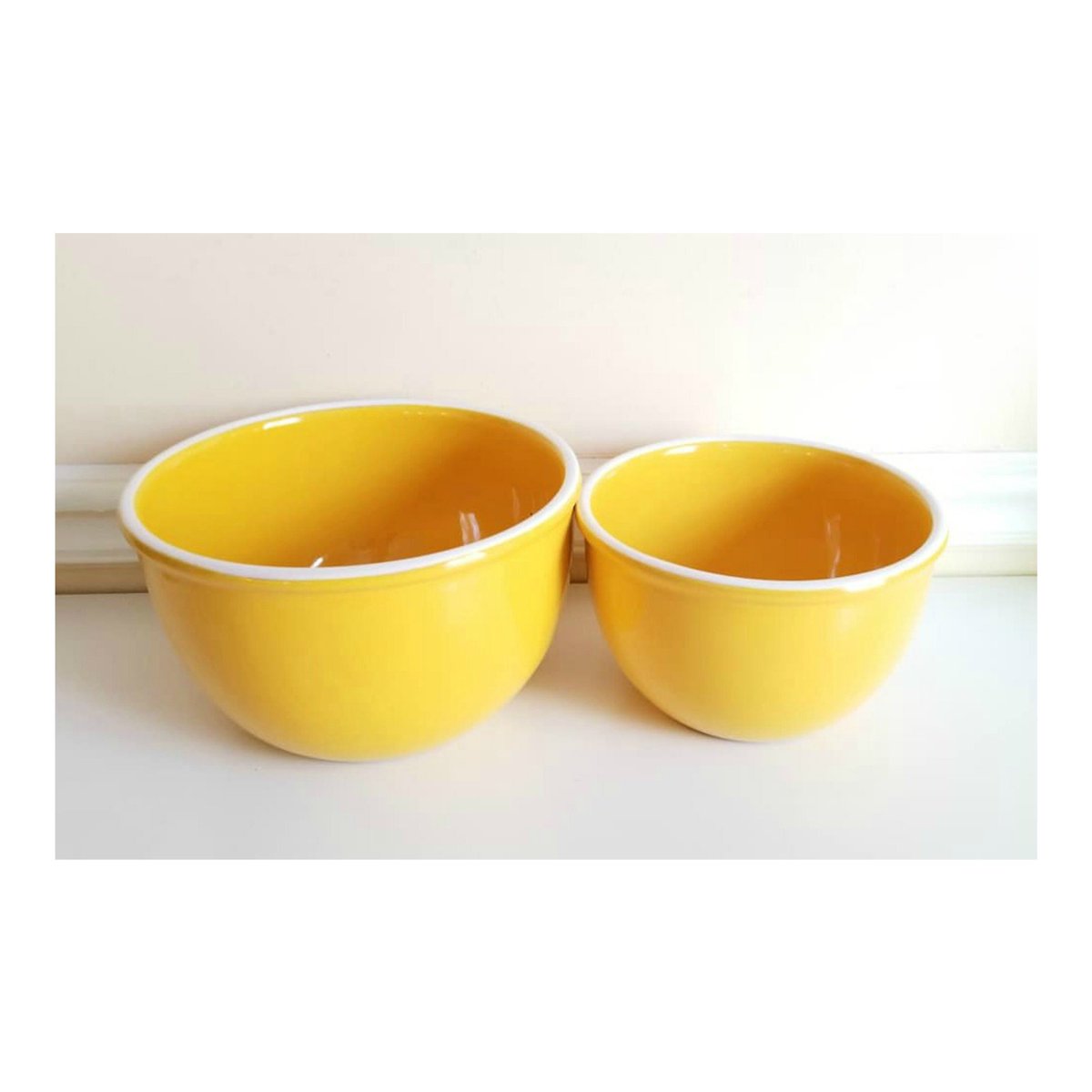 JunkYardBlonde's tweet photo. Vintage Yellow Italian Pottery Mixing Bowls Made in Italy, Yellow Nesting Bowls https://t.co/F4xlCLJYns #housewares #yellow #ceramic #nestingbowl #mixingbowl #retrokitchen #baking #stoneware #junkyardblonde https://t.co/VK7is6Czpo