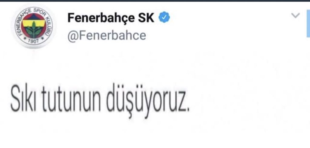 Fenerbahçeden açıklama : “Sıkı tutunun düşüyoruz”.