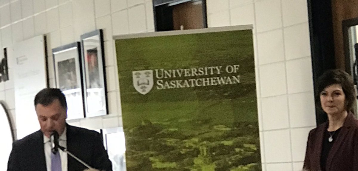 Celebrating the U of S College of Education and Ministry of Education partnership in designing new courses in Early Childhood with Minister of Education Honourable Gord Wyant and Dean of the College of Education Michelle Prytula. #alllearners
