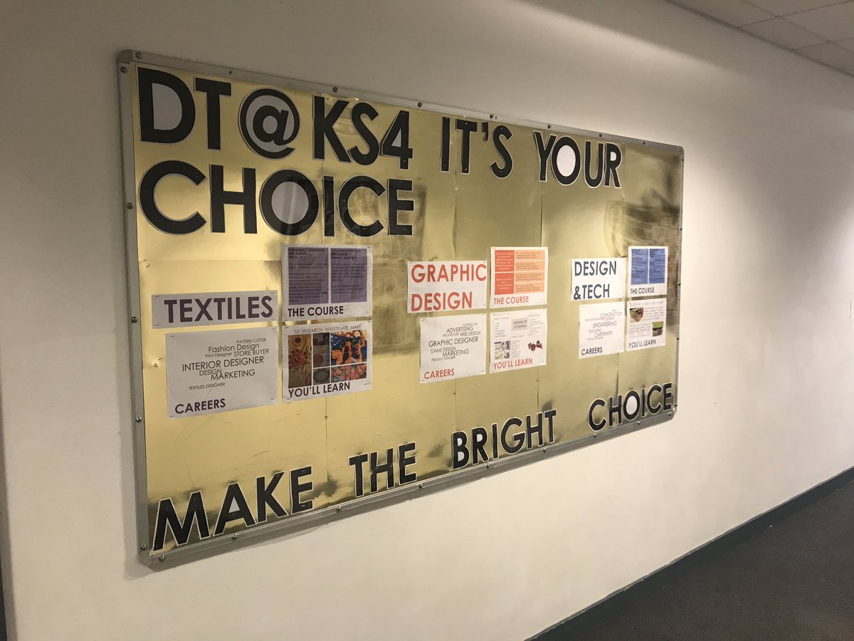 MissNuttallDT's tweet photo. Year 9! Options are approaching! Chat to your DT Teacher about what TeamDT are offering next year or check out our Options Display between Rm221 and Rm222! @MissLeesDT @DT_MrAyub #teamDT #MHCCStudents #MHCCparents #GCSEs #makeitthebrightchoice https://t.co/NgtyReDQqM