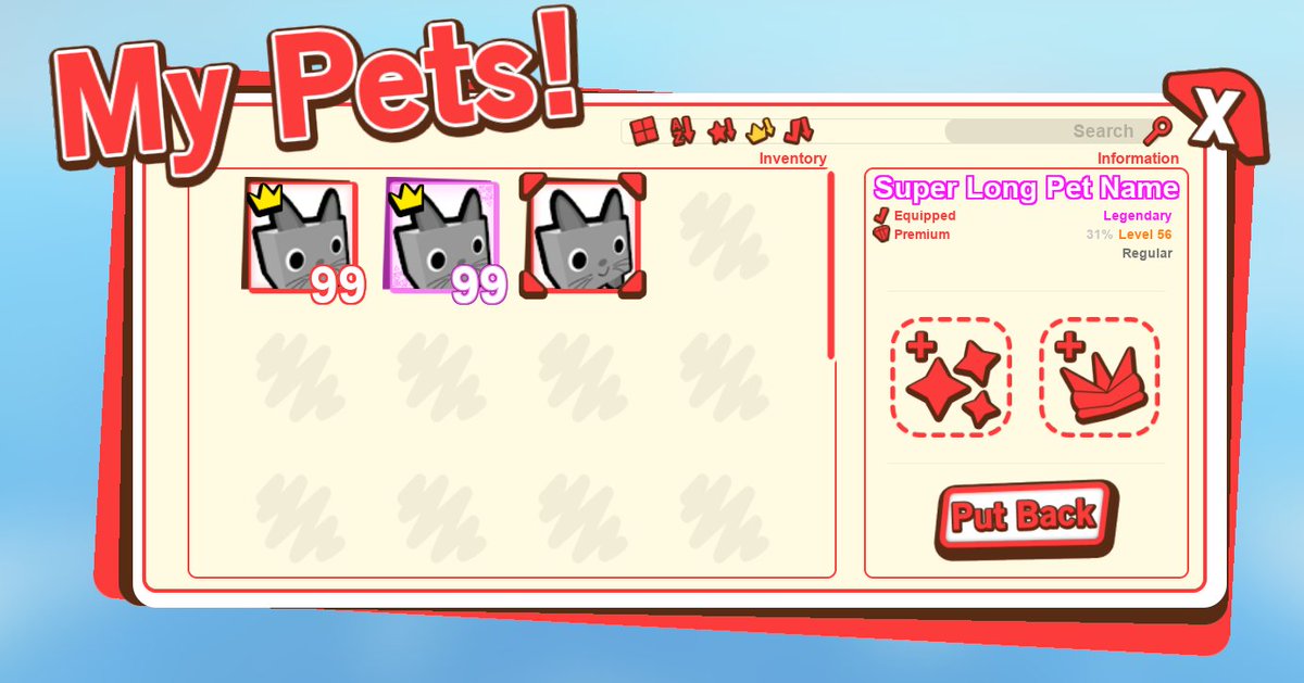 Big Games On Twitter Sneak Peek Of The Pet Simulator 2 Interface - roblox pet simulator code for giant cat