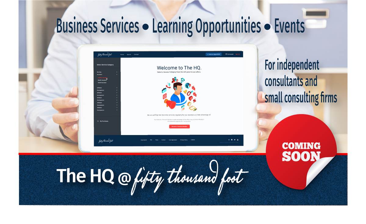 50000foot's tweet photo. Coming Soon! The HQ at Fifty Thousand Foot. The HQ will offer Business services, Learning Opportunities, and Events for the Independent Consultant and Small Consulting Firms. Stay Tuned! #50000Foot #IndependentConsultant #ConsultantNetwork #50000FootHQ https://t.co/sppPaTaHBd https://t.co/2BcFrSKGf8