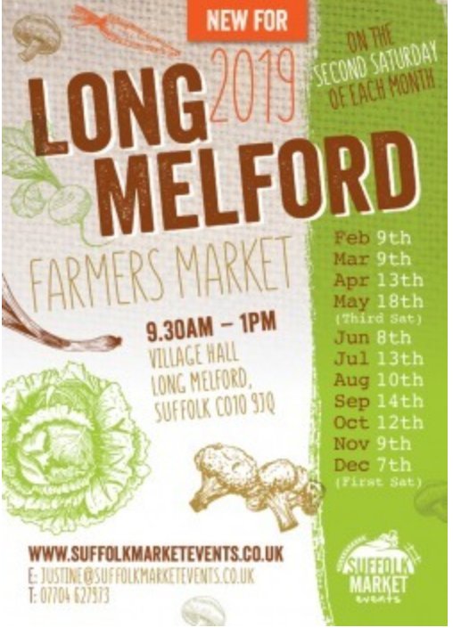 Love local produce? Then don't miss the very first Long Melford Farmer's Market that will be held tomorrow from 9.30 - 1pm at the Village Hall. It's the perfect pre-pint place to potter, if you ask us... @SuffolkMktEvent #suffolklife #farmersmarket #localproduce