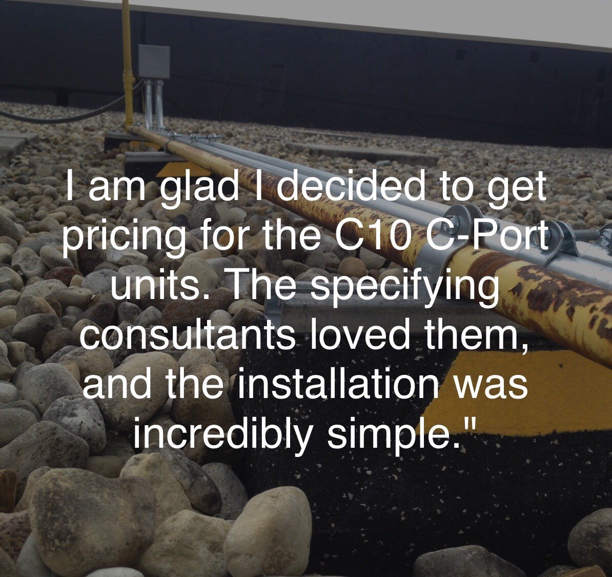 Customer feedback is very important to us!

#PipeSupport #electrician #Plumber #HVAC #Solar #Mechanical #Engineer #Architect #PipeHanger #Testimonial #Customer #BlachandYellow #conduit #Gasline #Ductwork #Plumbing #Electrical #Eco #Greenproduct #CPort #Commercial #Trades