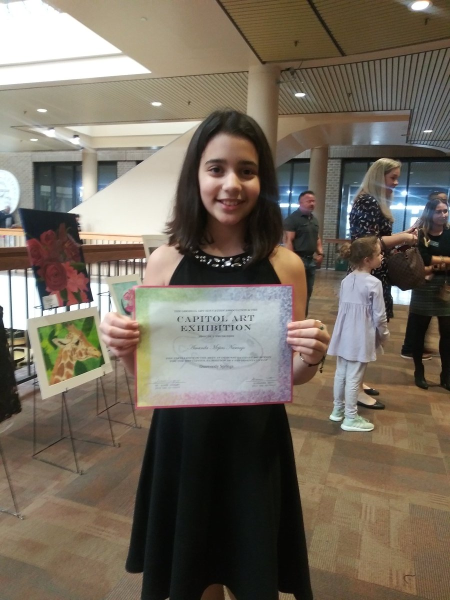 Art Stars (@dses_art) on Twitter photo Congratulations to our <a href="/DunwoodySprings/">DunwoodySpringsElem</a> Art Stars! Two of our students were selected to exhibit their work at the Capitol Art Show. Thanks to <a href="/johnalbers/">John Albers</a> and @JoshforGeorgia for coming out to support our talented kiddos at the reception Wednesday! <a href="/ArtsFCS/">Elizabeth Eppes</a> @IvyGoggins <a href="/famu95/">Dr. Lesia Griffin</a> Congratulations to our <a href="/DunwoodySprings/">DunwoodySpringsElem</a> Art Stars! Two of our students were selected to exhibit their work at the Capitol Art Show. Thanks to <a href="/johnalbers/">John Albers</a> and @JoshforGeorgia for coming out to support our talented kiddos at the reception Wednesday! <a href="/ArtsFCS/">Elizabeth Eppes</a> @IvyGoggins <a href="/famu95/">Dr. Lesia Griffin</a>