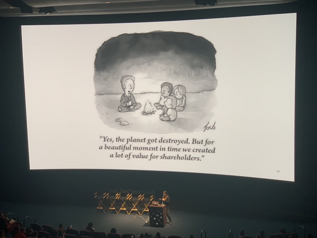 “Yes, the planet got destroyed. But for a beautiful moment in time we created a lot of value for shareholders.” #ixda19  #IxDA